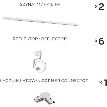 Zuma Line - Griestu lampas 6xGU10/15W/230V baltā
