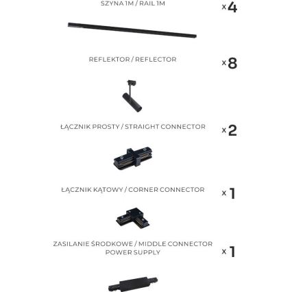Zuma Line - Virziena gaismeklis sliežu sistēmai 8xGU10/35W/230V melns