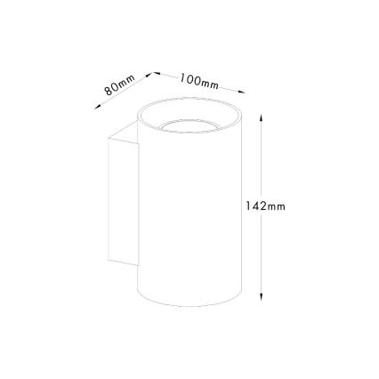 Zuma Line - Sienas lampa 2xGU10/50W/230V melna