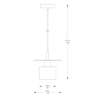 Zuma Line - Lustra ar auklu 1xE27/40W/230V zelta