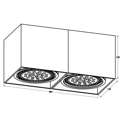 Zuma Line - Starmetis 2xGU10-ES111/15W/230V balts