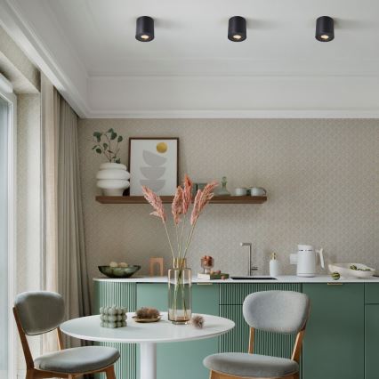 Zuma Line - LED RGBW ar regulējamu spilgtumu vannas istabas spota gaismeklis 1xGU10/6W/230V IP44 melns + tālvadības pults