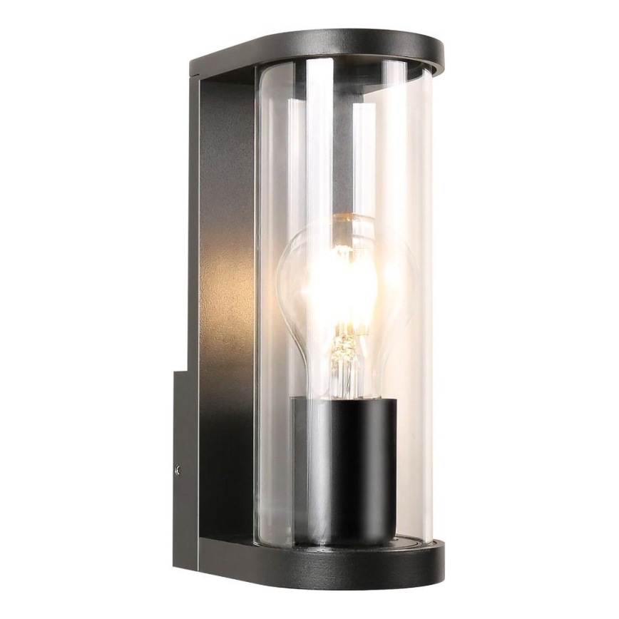 Zuma Line - Āra sienas lampa 1xE27/60W/230V IP44 melna