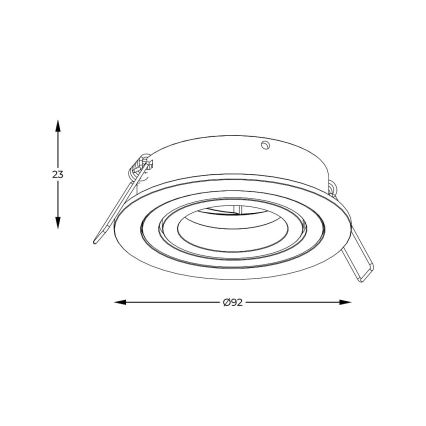 Zuma Line - Iebūvējamais griestu gaismeklis 1xGU10/50W/230V balts