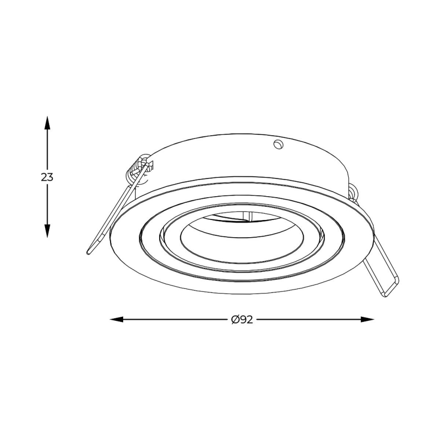 Zuma Line - Iebūvējamais griestu gaismeklis 1xGU10/50W/230V melns