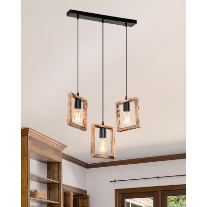 Zuma Line - Lustra ar auklu 3xE27/20W/230V priede/melna
