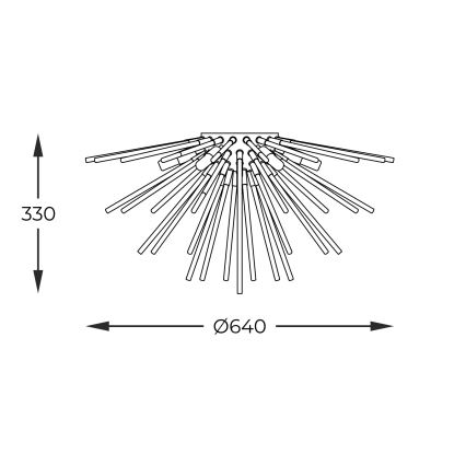 Zuma Line - Virsapmetuma lustra 6xG9/42W/230V zelta