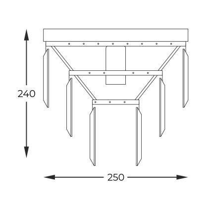 Zuma Line - Griestu lampa 1xE27/40W/230V zelta
