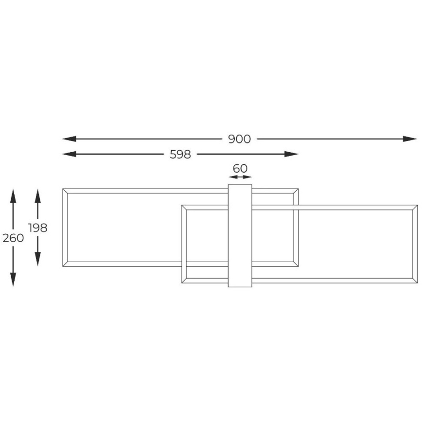 Zuma Line - LED Griestu lampa LED/39W/230V 3000K melna/priede