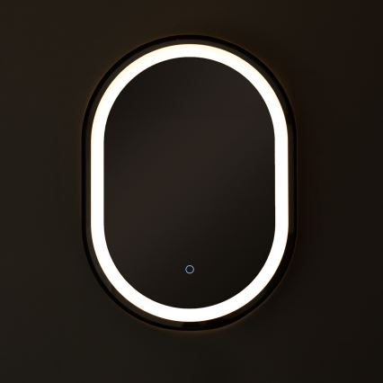 Zuma Line - LED Vannas istabas sienas spogulis ar fona apgaismojumu LED/24W/230V 3000/4000/6000K 70x50 cm IP44 melna