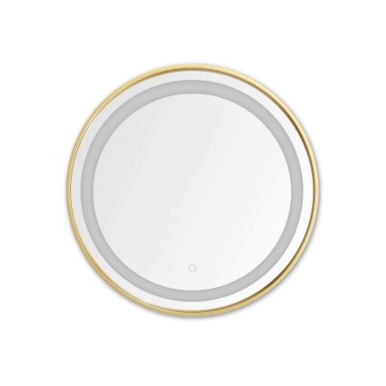 Zuma Line - LED Vannas istabas sienas spogulis ar fona apgaismojumu LED/24W/230V 3000/4000/6000K d. 60 cm IP44 zelta