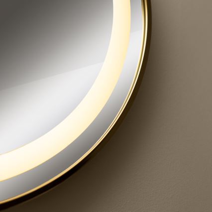 Zuma Line - LED Vannas istabas sienas spogulis ar fona apgaismojumu LED/24W/230V 3000/4000/6000K d. 60 cm IP44 zelta