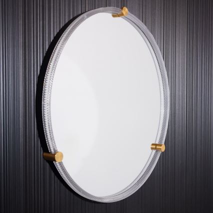 Zuma Line - LED Vannas istabas sienas spogulis ar fona apgaismojumu LED/24W/230V 3000/4000/6000K d. 60 cm IP44 caurspīdīga/zelta