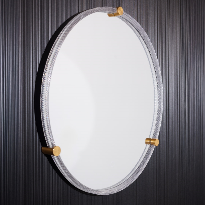 Zuma Line - LED Vannas istabas sienas spogulis ar fona apgaismojumu LED/24W/230V 3000/4000/6000K d. 60 cm IP44 caurspīdīga/zelta