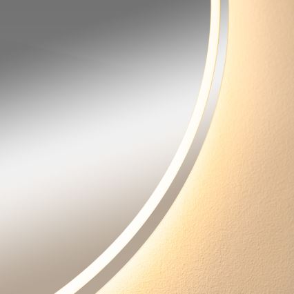 Zuma Line - LED Vannas istabas apsildāms sienas spogulis ar fona apgaismojumu LED/24W/230V 3000/4000/6000K d. 80 cm IP44