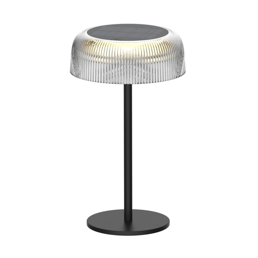 Zuma Line - LED Aptumšojama saules enerģijas uzlādējams galda lampa LED/2,5W/2000 mAh IP44 melna