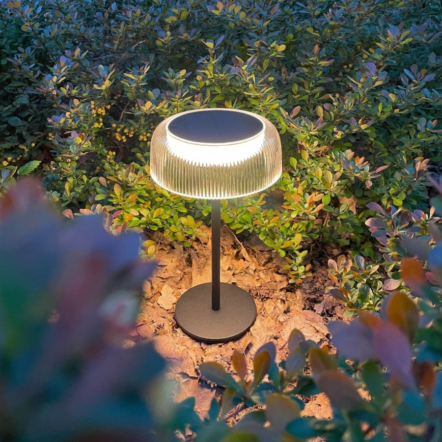 Zuma Line - LED Aptumšojama saules enerģijas uzlādējams galda lampa LED/2,5W/2000 mAh IP44 melna