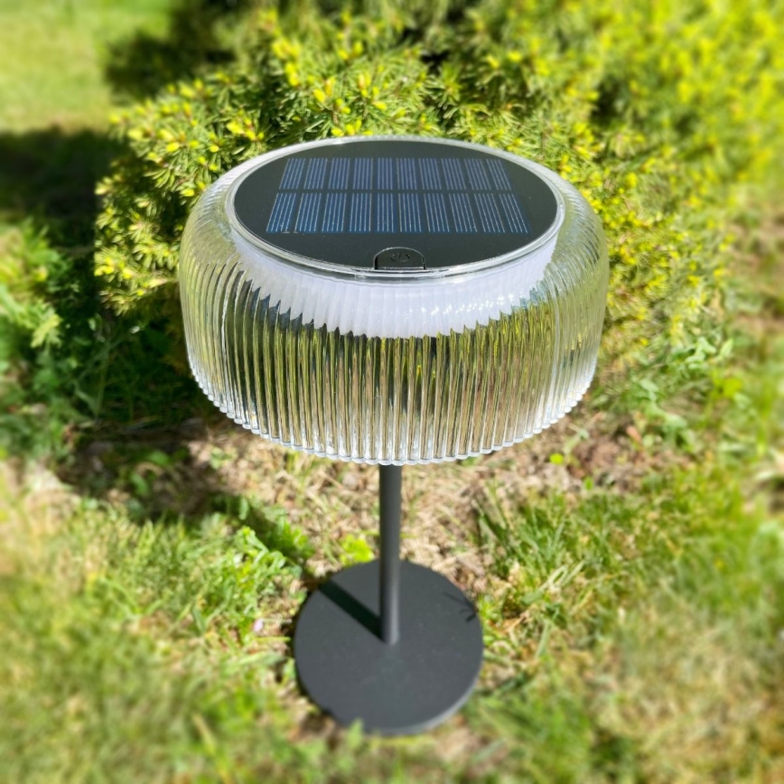Zuma Line - LED Aptumšojama saules enerģijas uzlādējams galda lampa LED/2,5W/2000 mAh IP44 melna