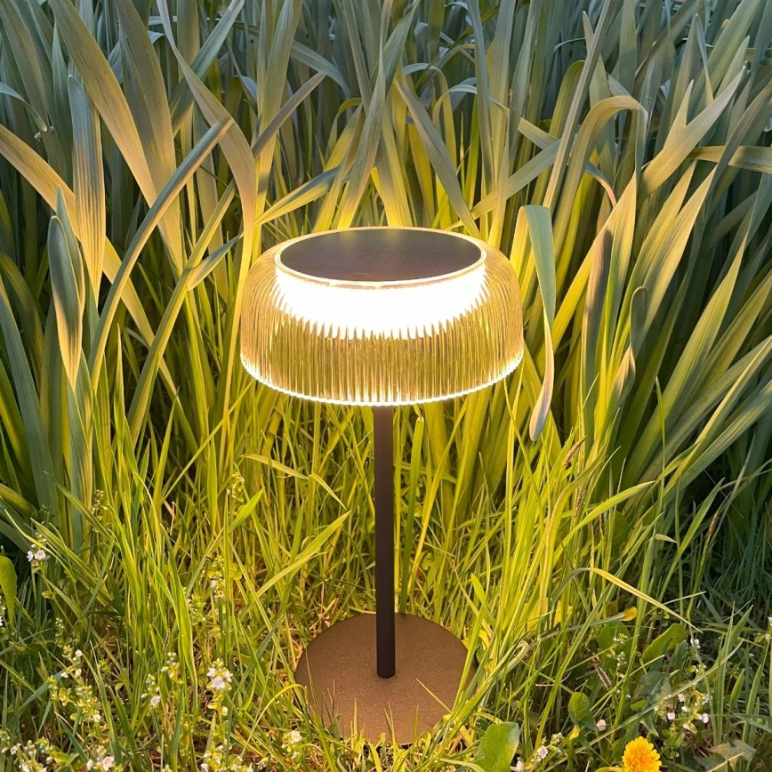 Zuma Line - LED Aptumšojama saules enerģijas uzlādējams galda lampa LED/2,5W/2000 mAh IP44 melna