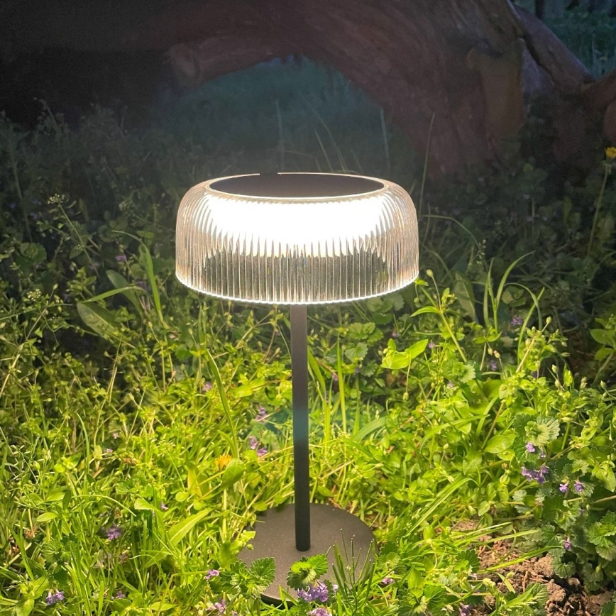 Zuma Line - LED Aptumšojama saules enerģijas uzlādējams galda lampa LED/2,5W/2000 mAh IP44 melna