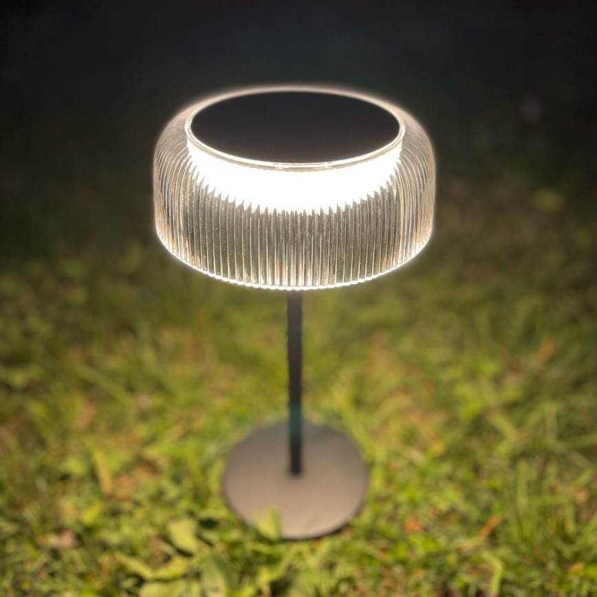 Zuma Line - LED Aptumšojama saules enerģijas uzlādējams galda lampa LED/2,5W/2000 mAh IP44 melna
