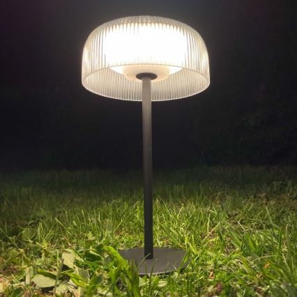 Zuma Line - LED Aptumšojama saules enerģijas uzlādējams galda lampa LED/2,5W/2000 mAh IP44 melna