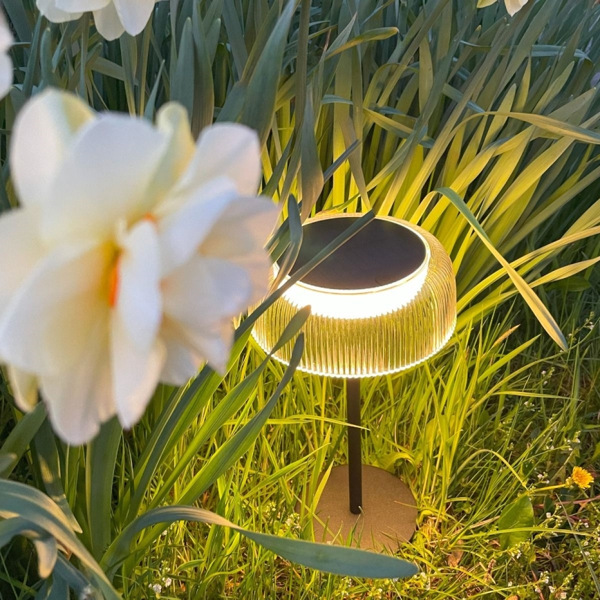 Zuma Line - LED Aptumšojama saules enerģijas uzlādējams galda lampa LED/2,5W/2000 mAh IP44 melna