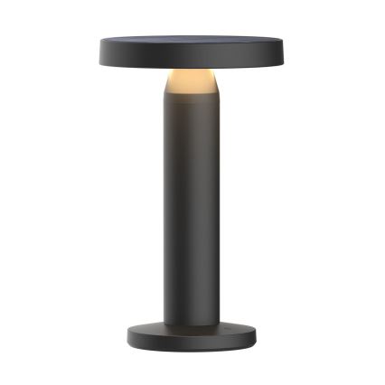 Zuma Line - LED Aptumšojama saules enerģijas uzlādējams galda lampa LED/2W/2000 mAh IP44 melna