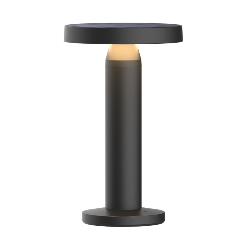 Zuma Line - LED Aptumšojama saules enerģijas uzlādējams galda lampa LED/2W/2000 mAh IP44 melna