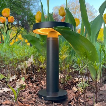 Zuma Line - LED Aptumšojama saules enerģijas uzlādējams galda lampa LED/2W/2000 mAh IP44 melna