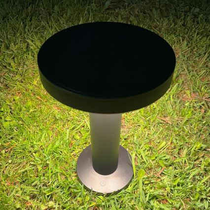 Zuma Line - LED Aptumšojama saules enerģijas uzlādējams galda lampa LED/2W/2000 mAh IP44 melna