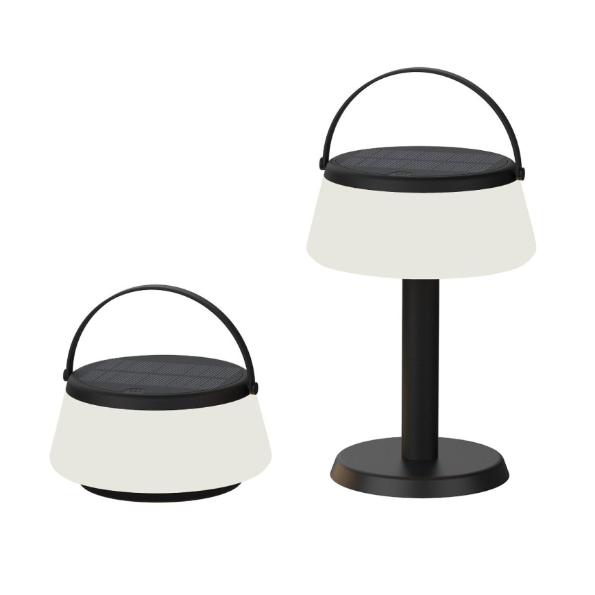 Zuma Line - LED Aptumšojama saules enerģijas uzlādējams galda lampa LED/2,2W/2000 mAh IP44 melna