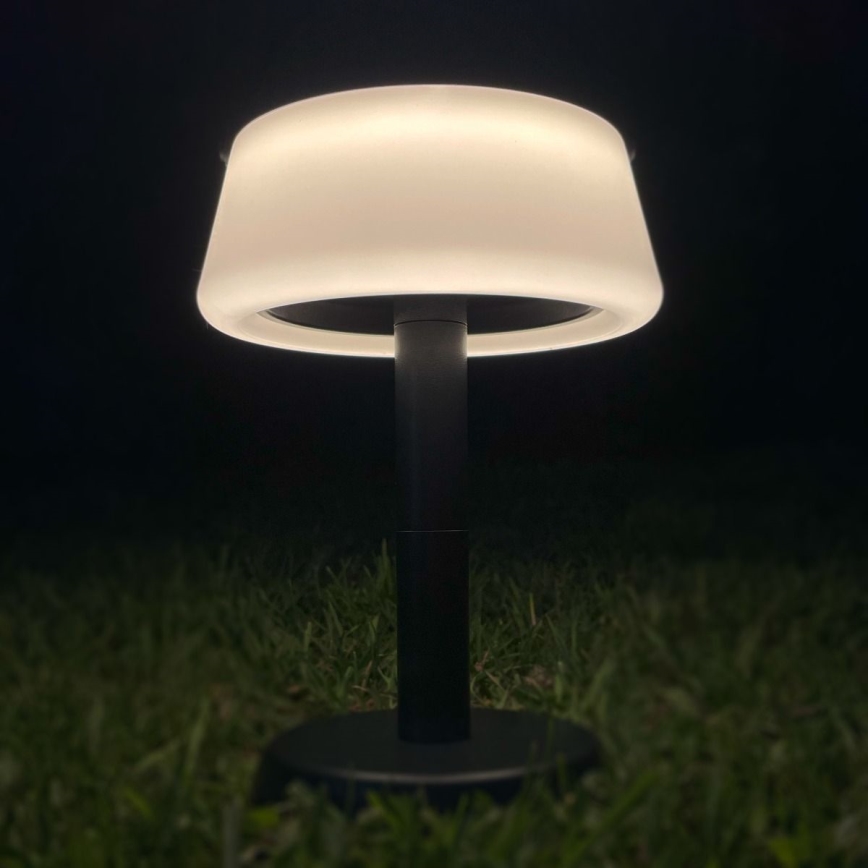 Zuma Line - LED Aptumšojama saules enerģijas uzlādējams galda lampa LED/2,2W/2000 mAh IP44 melna