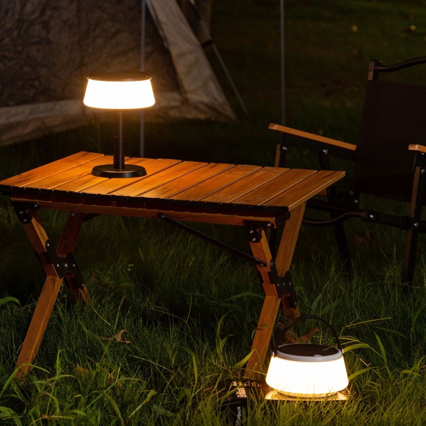 Zuma Line - LED Aptumšojama saules enerģijas uzlādējams galda lampa LED/2,2W/2000 mAh IP44 melna