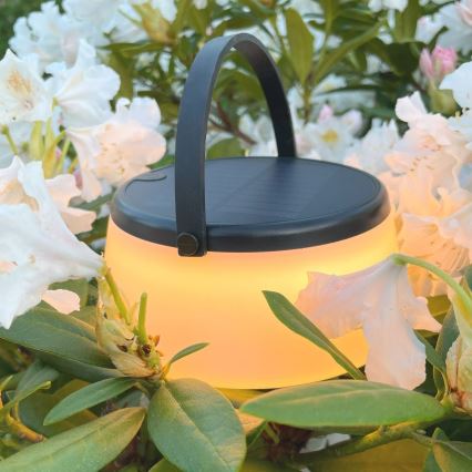 Zuma Line - LED Aptumšojama saules enerģijas uzlādējams galda lampa LED/2,2W/2000 mAh IP44 melna