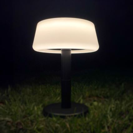 Zuma Line - LED Aptumšojama saules enerģijas uzlādējams galda lampa LED/2,2W/2000 mAh IP44 melna
