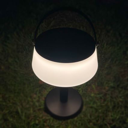 Zuma Line - LED Aptumšojama saules enerģijas uzlādējams galda lampa LED/2,2W/2000 mAh IP44 melna