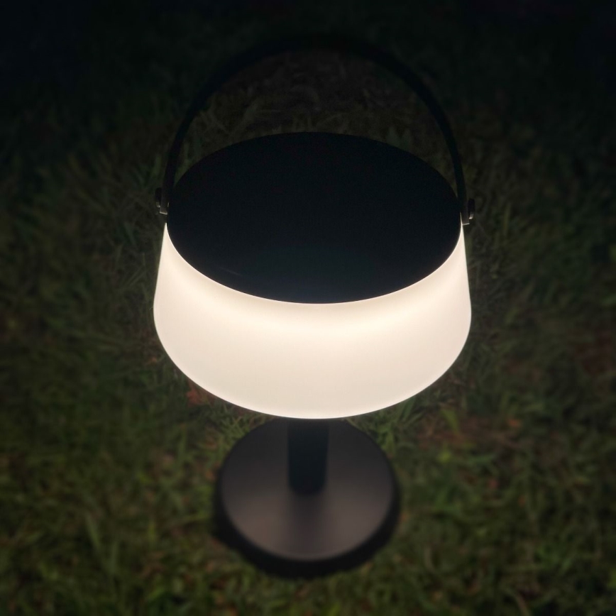 Zuma Line - LED Aptumšojama saules enerģijas uzlādējams galda lampa LED/2,2W/2000 mAh IP44 melna