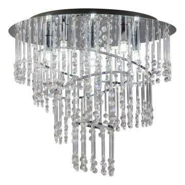 Zuma Line - Eleganta griestu lampa 6xG9/25W/230V, Ø 45 cm, spīdīgs hroms/caurspīdīgs stikls