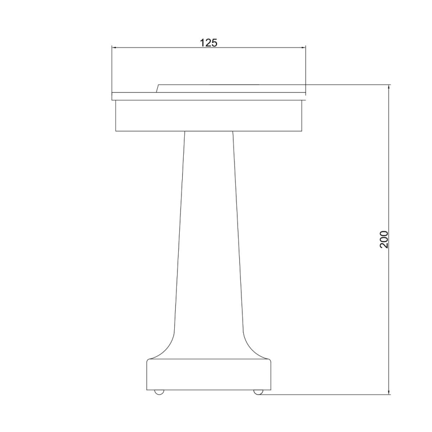 Zuma Line - LED Aptumšojama, lādējama galda lampa LED/2,5W/1200 mAh 3000/4000/6000K zelta