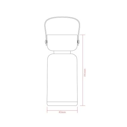 Zuma Line - LED Aptumšojama, lādējama galda lampa LED/3W/1200 mAh 3000/4000/6500K IP44 brūna