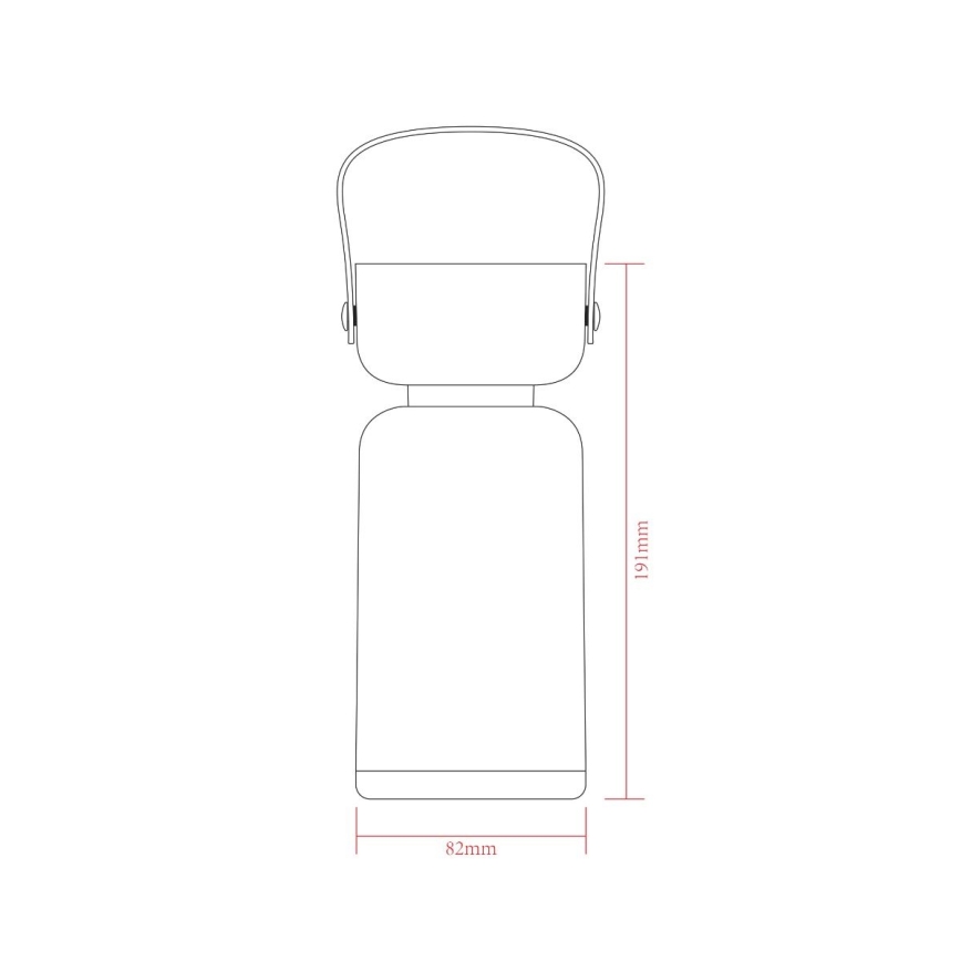 Zuma Line - LED Aptumšojama, lādējama galda lampa LED/3W/1200 mAh 3000/4000/6500K IP44 brūna