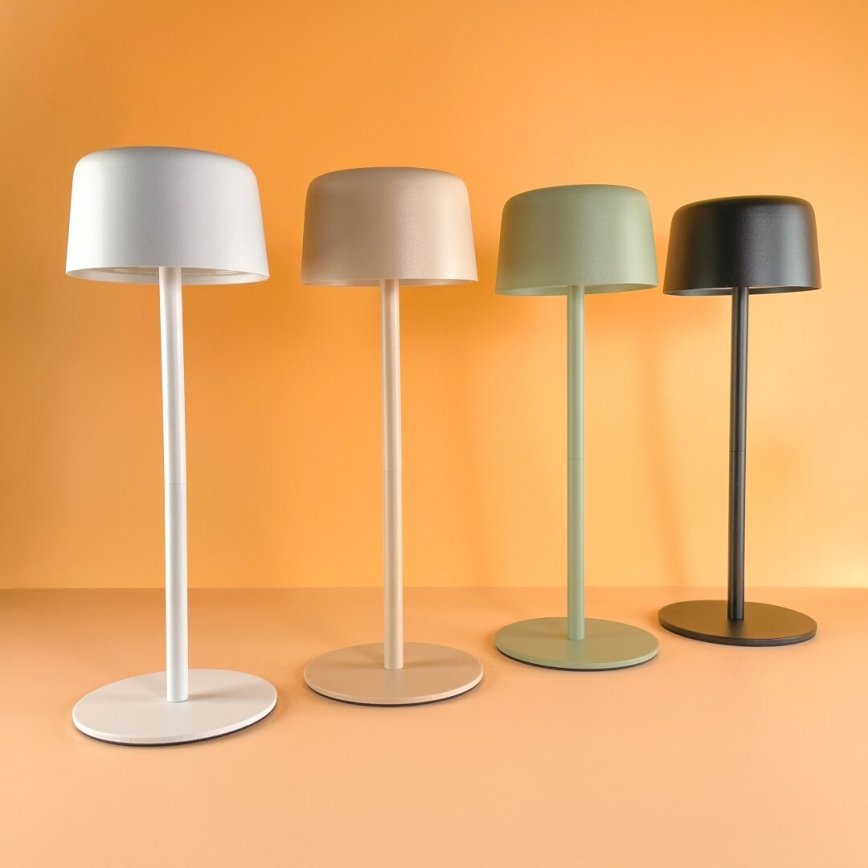 Zuma Line - LED Aptumšojama, lādējama galda lampa LED/2W/1200 mAh IP44 krēmkrāsa