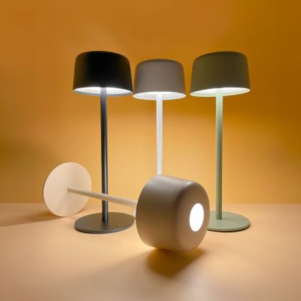 Zuma Line - LED Aptumšojama, lādējama galda lampa LED/2W/1200 mAh IP44 krēmkrāsa