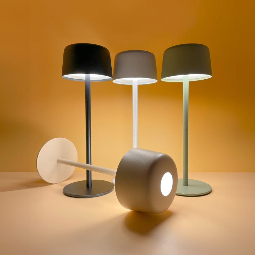 Zuma Line - LED Aptumšojama, lādējama galda lampa LED/2W/1200 mAh IP44 krēmkrāsa