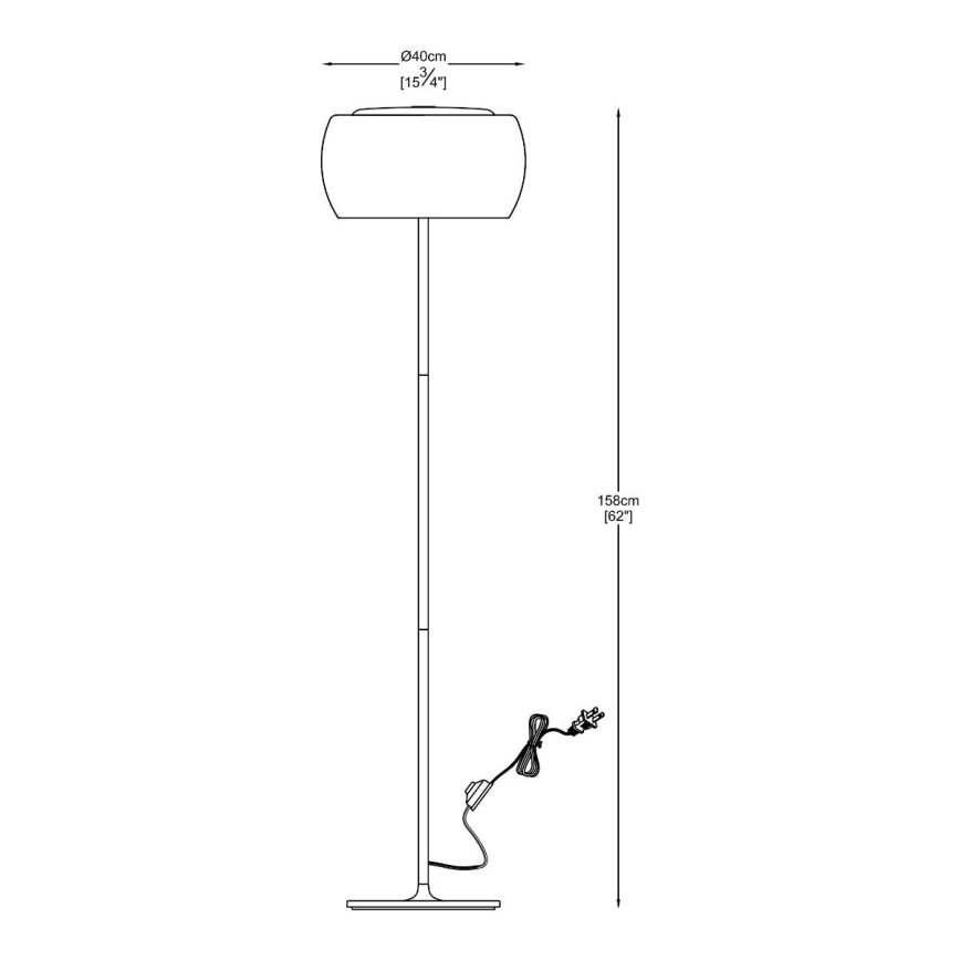 Zuma Line - Kristāla grīdas lampa 4xG9/42W/230V