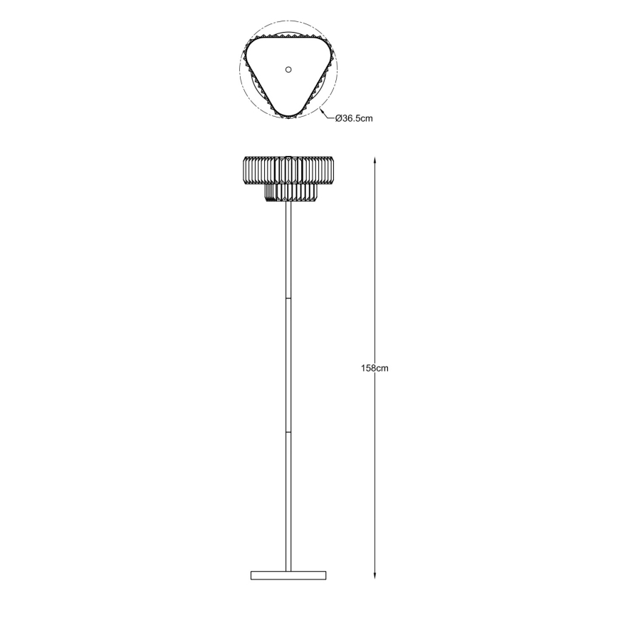 Zuma Line - Grīdas lampa 3xG9/33W/230V zelta