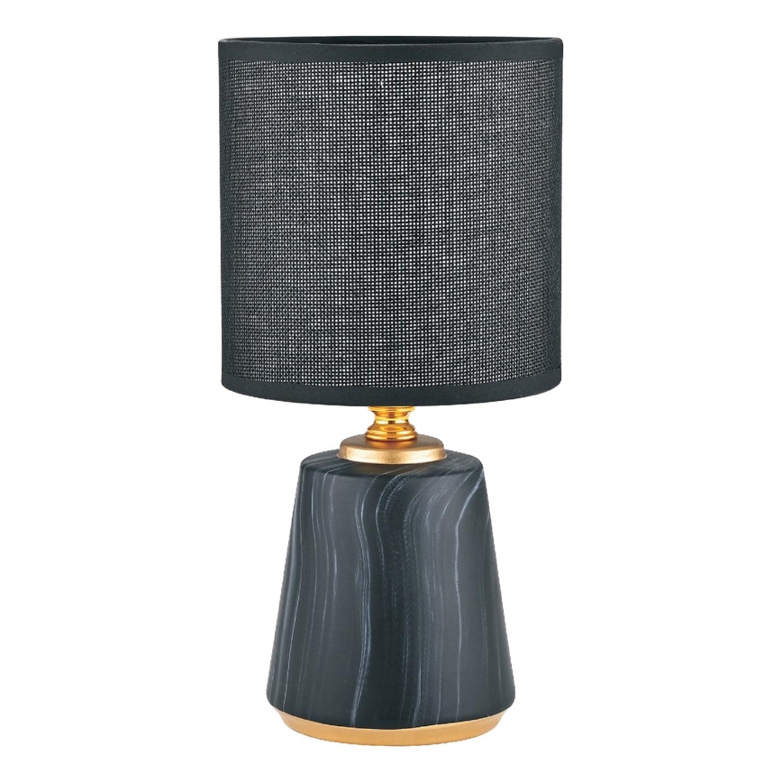 Zuma Line - Galda lampa 1xE14/40W/230V melna/zelta/marmora dekors