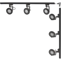 Zuma Line - Griestu lampas 6xGU10/15W/230V melns