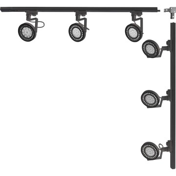 Zuma Line - Griestu lampas 6xGU10/15W/230V melns